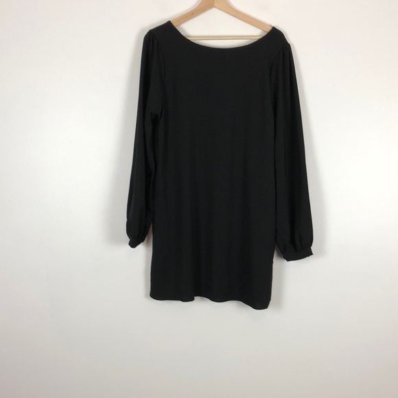 Lulus women’s black long sleeve lined pullover 2 pocket tunic dress Size Large - Picture 1 of 6